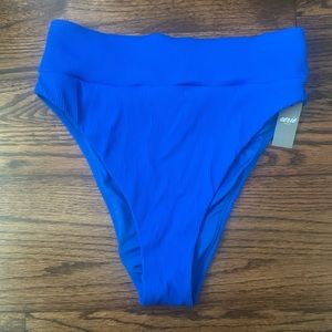 Blue High Waist Bottoms